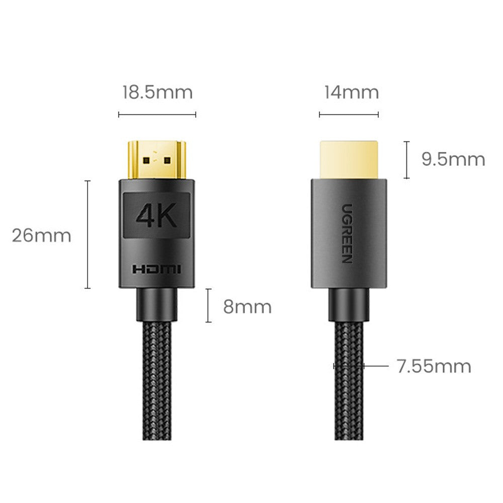 40102-3m-4K/60Hz-HDMI-2.0-Cable-HDMI-Male-to-HDMI-Male-Nylon-Braided-Cord-for-RTX-3080-PS4-Xbox-HDMI-Splitter-HDMI-Ethernet-Cable