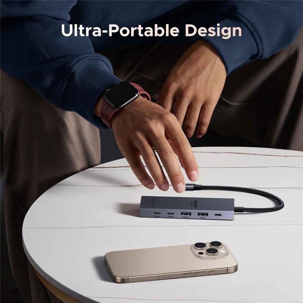 45363 6-in-1 USB-C Hub 10Gbps 4K 60Hz HD 100W Power Delivery Adapter