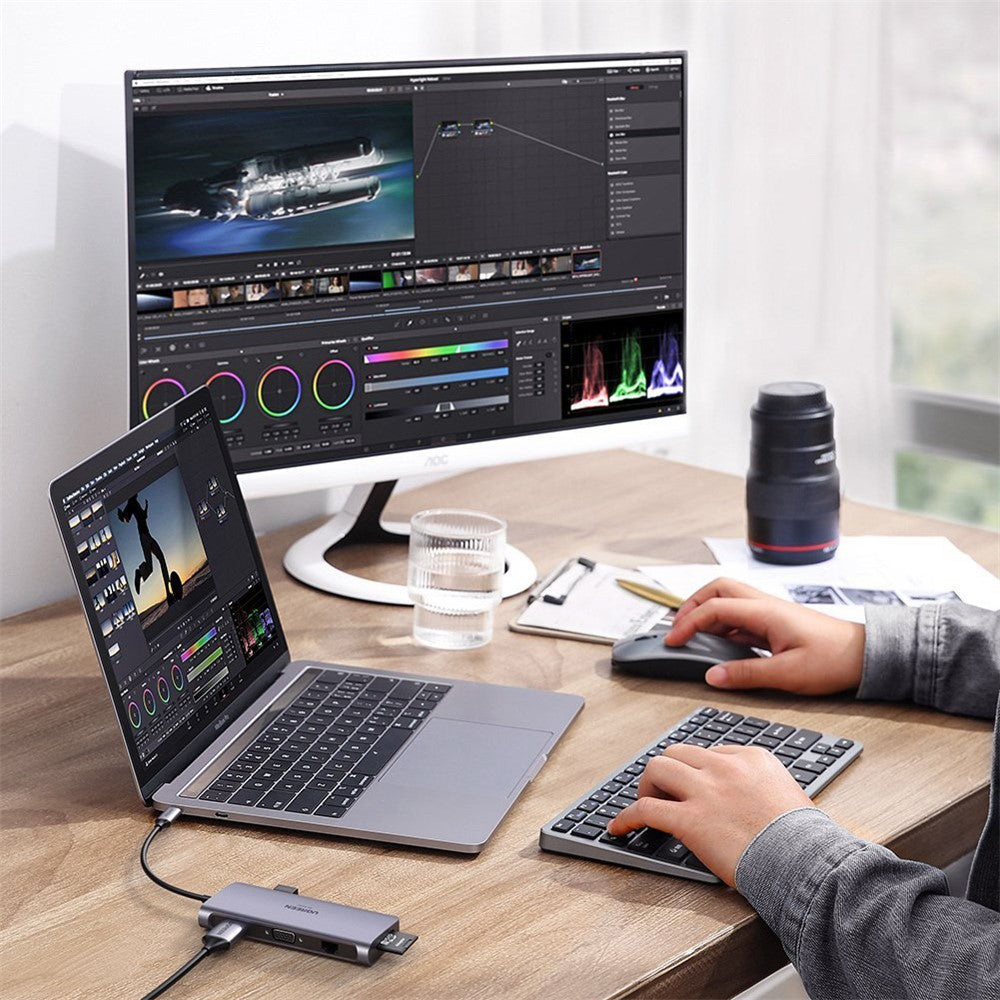 9-in-1-USB-C-HUB-Type-C-to-Multi-USB-3.0-100W-PD-HDMI-4K-VGA-TF/SD-RJ45-Ethernet-Adapter-Docking-Station