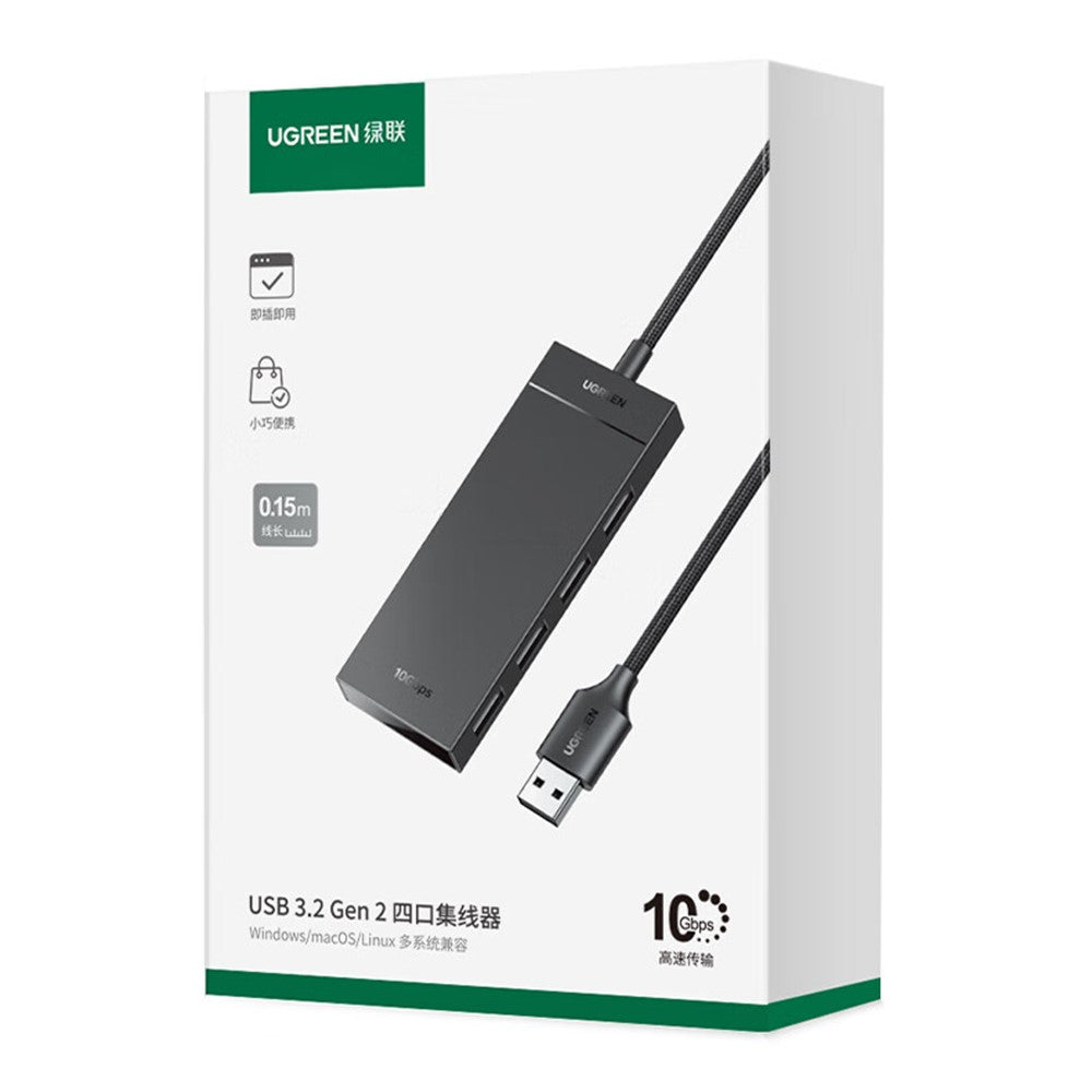 CM806-35883-USB-A-4-Port-Hub-Adapter-0.15m-10Gbps-High-Speed-Data-Transfer-Docking-Station-for-Windows-/-Mac-OS-/-Linux