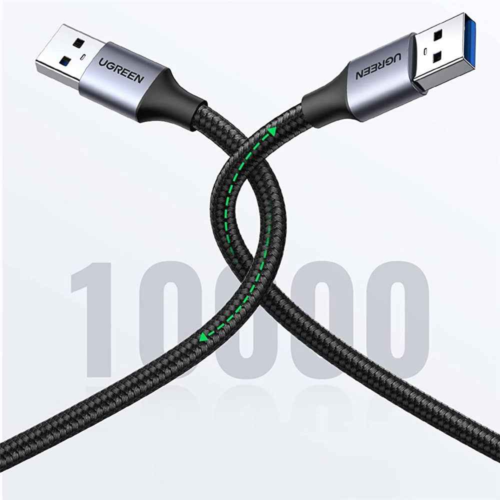 For Hard Disk Driver TV USB Hub Camera USB 3.0 Male to Male Braided Data Cable, 2m