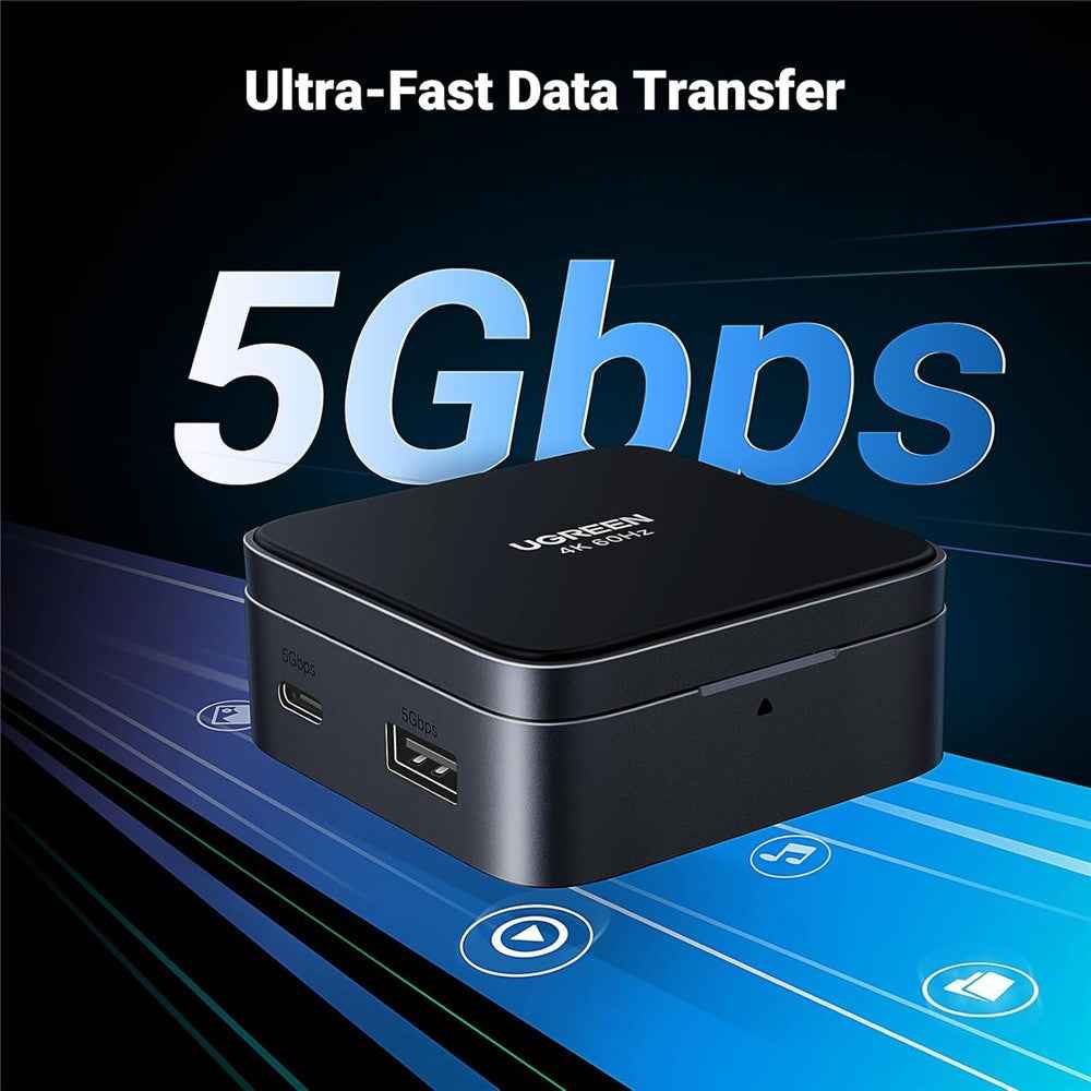 USB C 4-in-1 Foldable Hub 4K 60Hz HDMI PD 100W USB 3.0 Docking Station For iPhone 15  /  16 Android Laptops