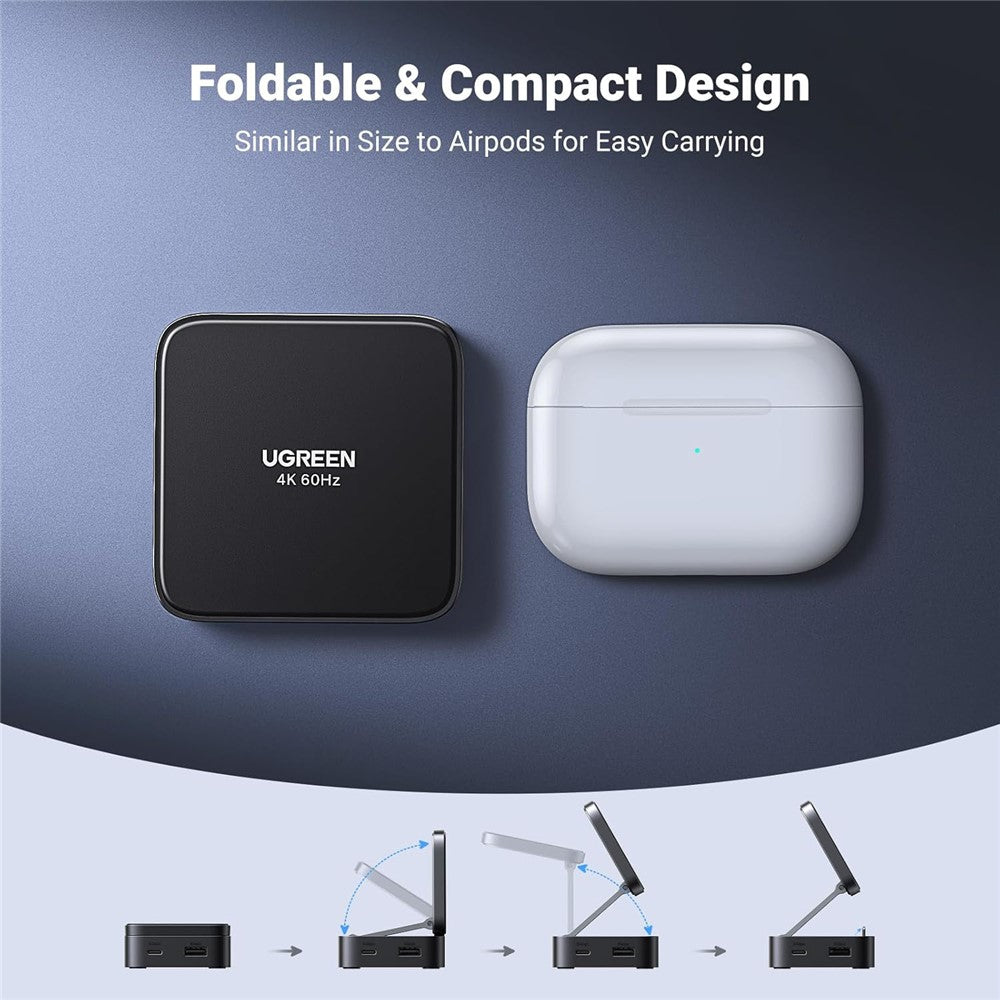 USB-C-4-in-1-Foldable-Hub-4K-60Hz-HDMI-PD-100W-USB-3.0-Docking-Station-For-iPhone-15-/-16-Android-Laptops