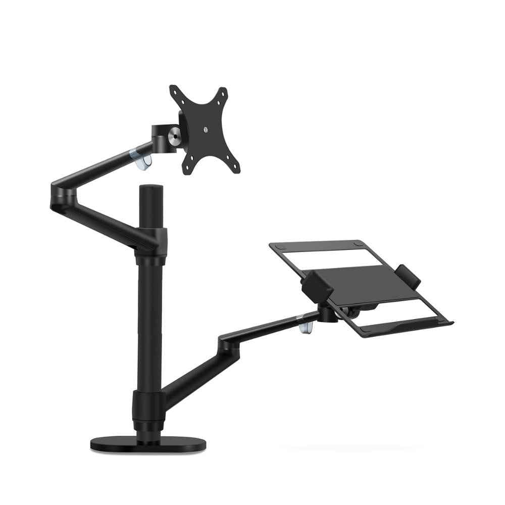 OLL-3L Laptop Monitor Arm Mount Desktop Adjustable LCD Desk Mount Compatible with 10-17 inch Laptop 42cm Pole - Black