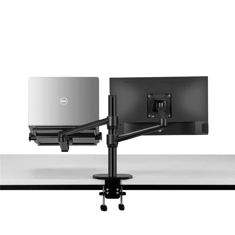 OLL-3L Laptop Monitor Arm Mount Desktop Adjustable LCD Desk Mount Compatible with 10-17 inch Laptop 42cm Pole - Black