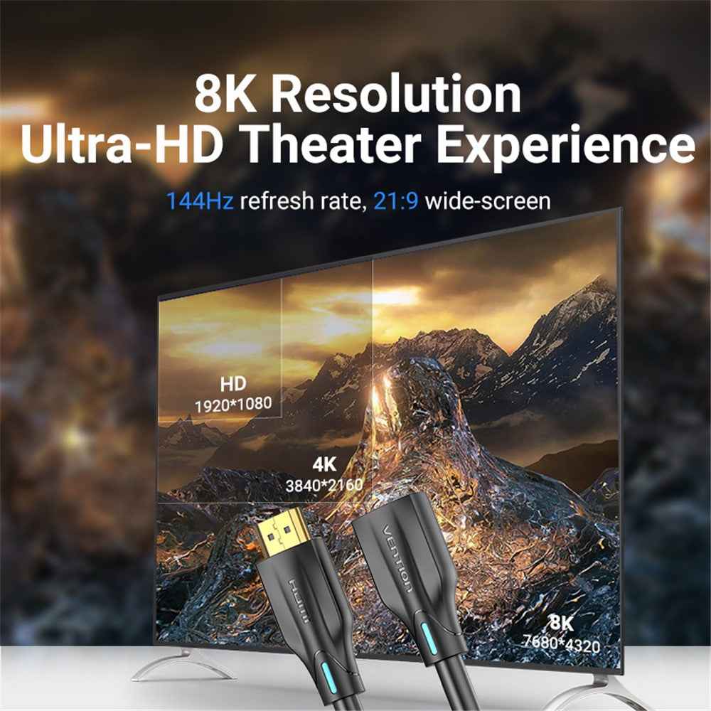 1.5m 8K HDMI Extension Cable HDMI Male to HDMI Female Cable