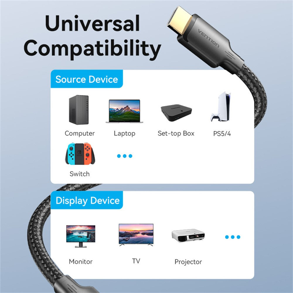10m-HDMI-A-Male-to-Male-4K-HD-Video-Cable-Cotton-Mesh-Braided-HDMI-Cord-Black
