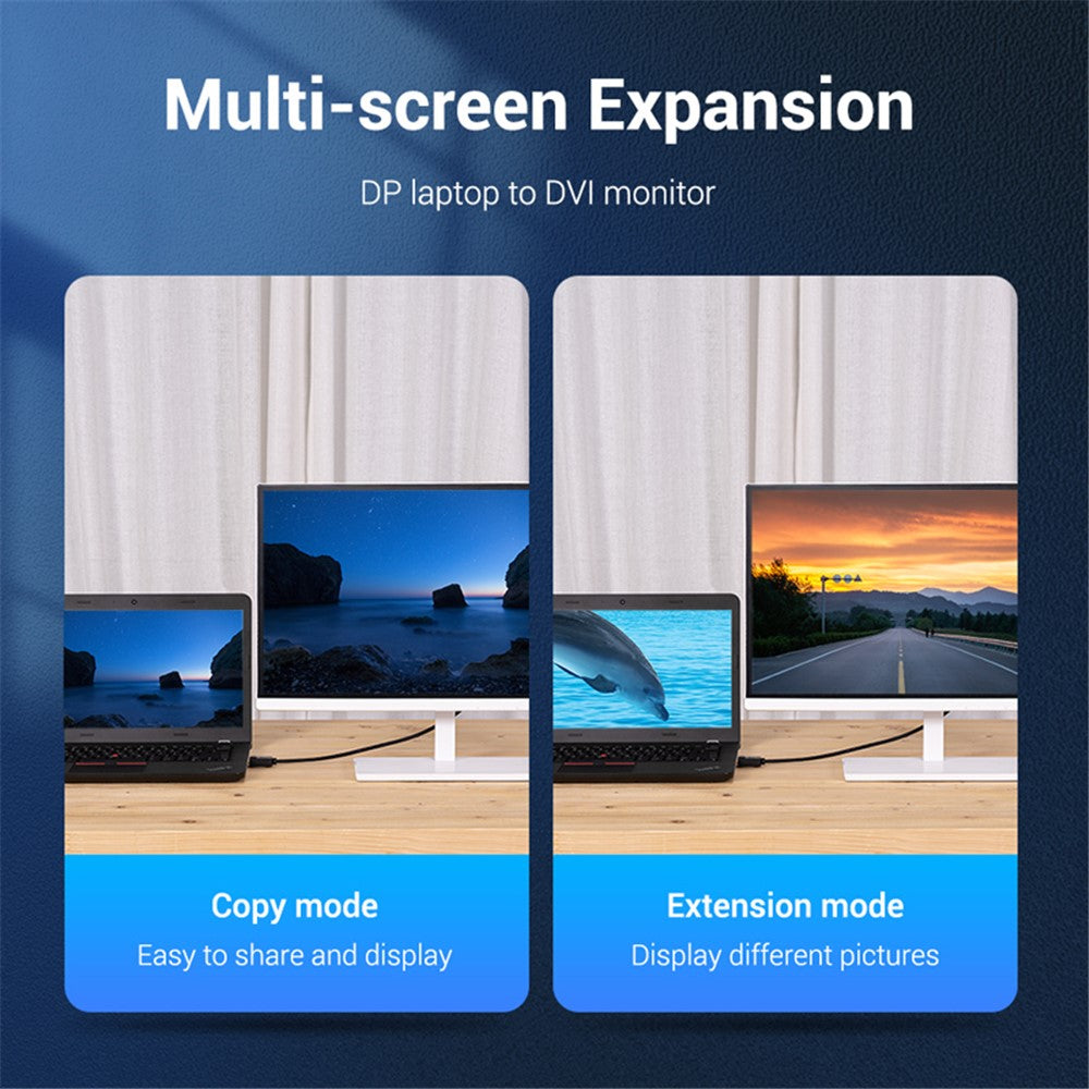 1.5m-DisplayPort-DP-to-DVI-24+1-Male-to-Male-Cable-1080P-/-60Hz-Gold-Plated-Connector-Wire