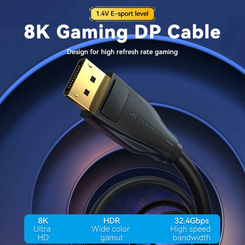 HCDBI 3m 8K / 60Hz & 4K / 144Hz Gold-Plated DP to DP Cable DisplayPort Wire