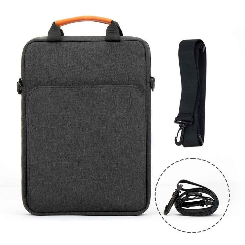 Vertical Carrying Bag for 13.3 Inch Laptop Oxford Cloth Shockproof Handbag Crossbody Bag - Black