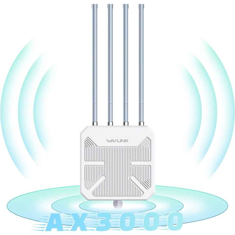 WN573HX3 WiFi 6 Repeater Dual Band Outdoor Wireless Router for Courtyard RV - US Plug