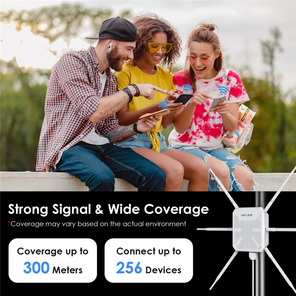 WN588HX3-AX3000-Dual-Band-Outdoor-WiFi-6-Access-Point-Active-/-Passive-PoE-Repeater-with-6x7dBi-Antennas-AU-Plug