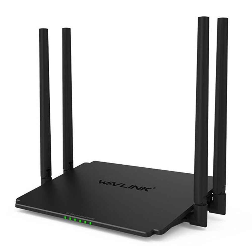 WS-WN532A3-B AC1200M Wireless Routers WPA2-PSK 300Mbps Dual Band Wireless Repeater with 4 Antennas - US Plug