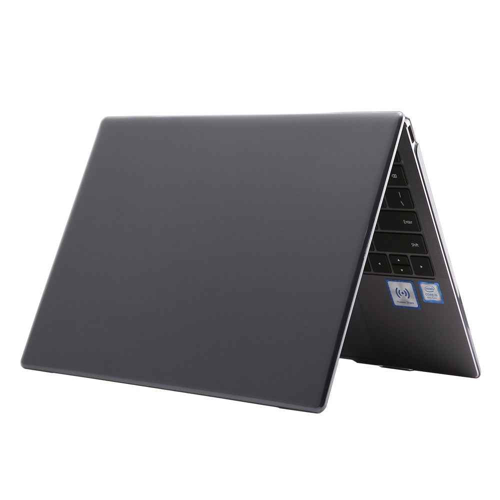 Well-protected Durable Anti-scratch Clear PC Shell Cover with Hollow-out Bottom for MateBook 13S 2021 - Transparent Black