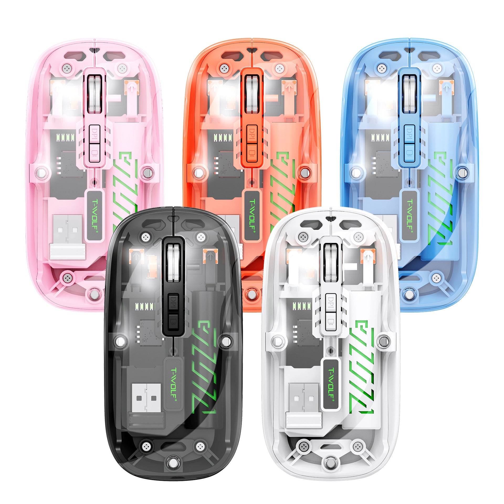 X11-Bluetooth-compatible-Wireless-Mouse-Rechargeable-Silent-Dual-Mode-Office-Mouse-for-PC-Desktop-Transparent-Orange