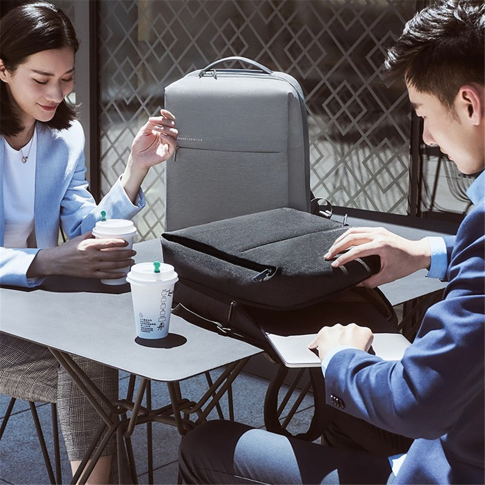 Minimalist-Business-OL-Backpack-Multifunctional-Shoulders-Backpack-(Chinese-Version)-Dark-Grey
