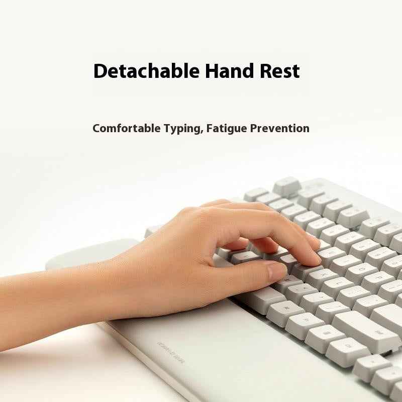 2.4GHz Wireless Keyboard Mouse Combo with Keyboard Palm Rest for Windows / Mac (Chinese Version) - Light Grey