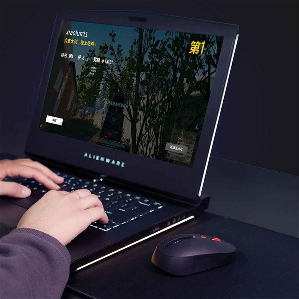 MWMM01 2.4GHz USB Wireless Silent Mouse 800 / 1200 / 1600 DPI Adjustment for Laptop Notebook Office Gaming - Black