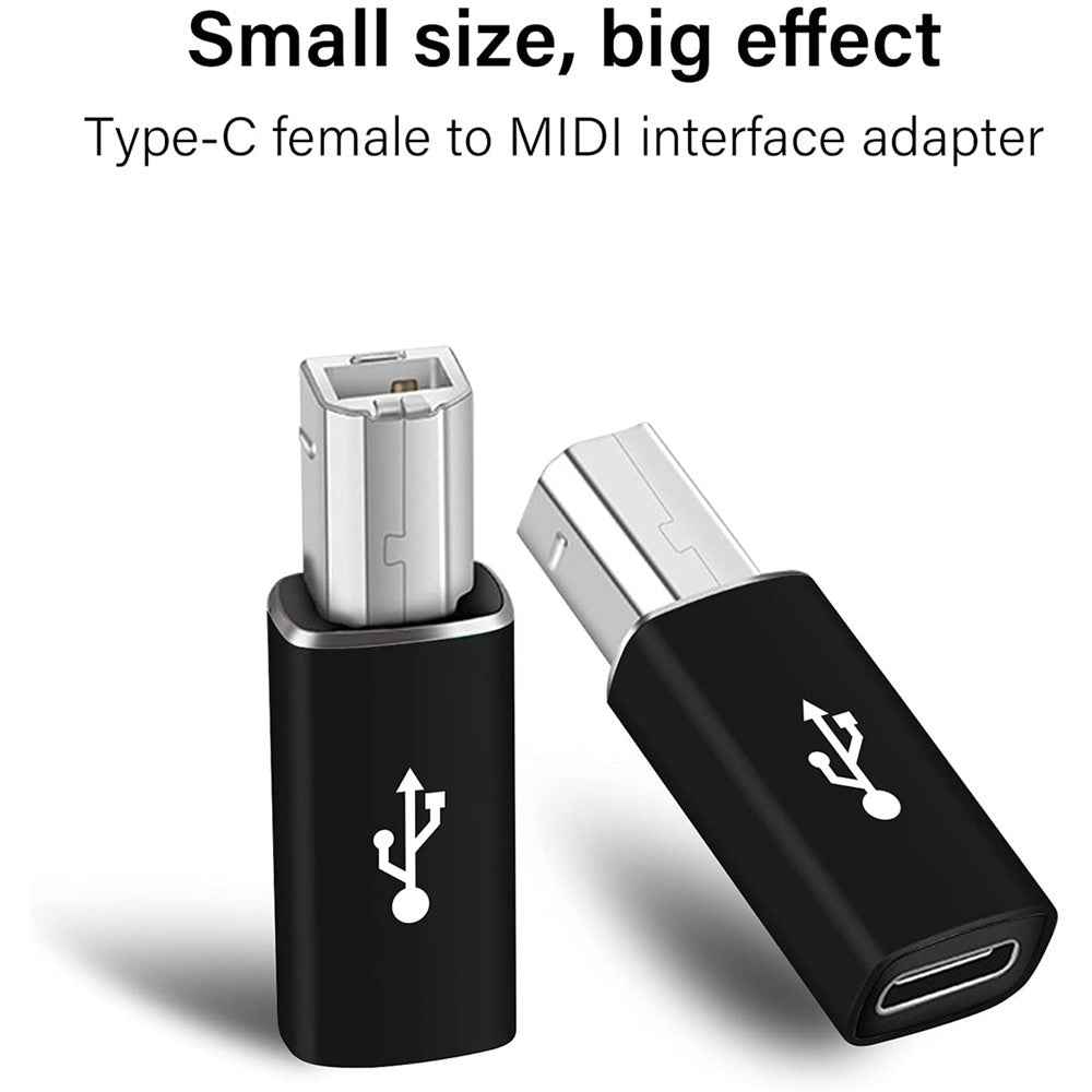 XQ-ZH0012 Type-C to MIDI Adapter USB-C Female to MIDI Converter Connector for Electronic Musical Instrument Printer - Grey