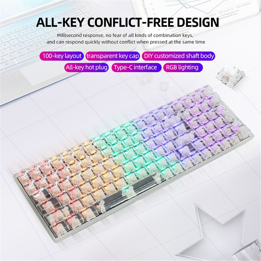 K10-Mechanical-100-Key-Type-C-Wired-Keyboard-with-Clear-Keycap-Transparent-Black