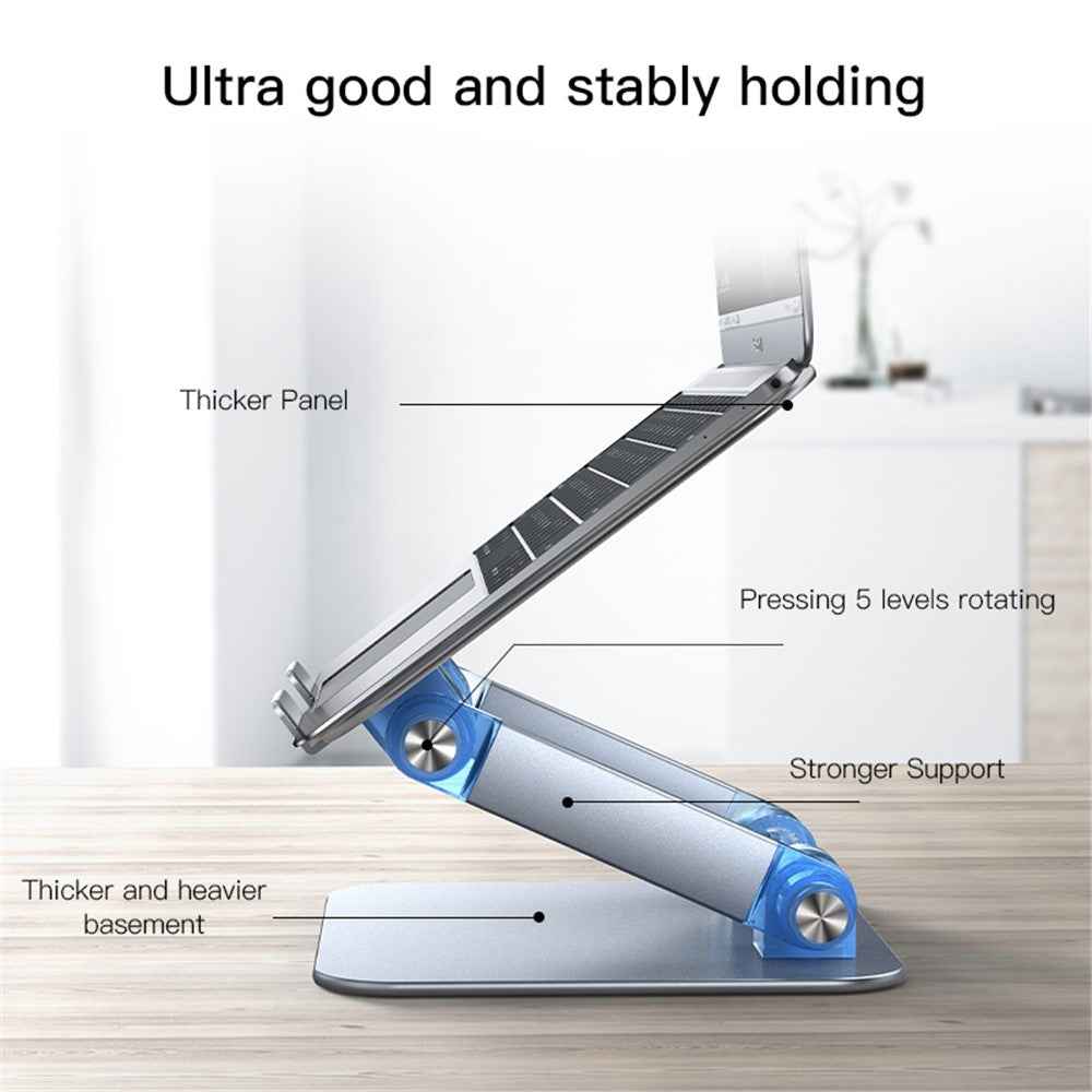LP04 Adjustable Aluminum Alloy Laptop Riser Desktop Stand Holder for Notebook Computer
