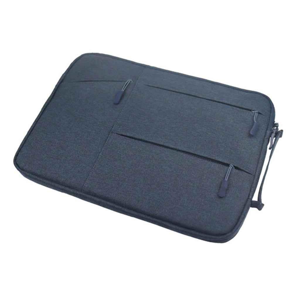 QY-C009 Anti-Drop Carry Case with 3 Outer Pouch/Handle Wear-Resistant Sleeve Bag for 11.6-inch Laptops Portable Storage Bag - Navy Blue