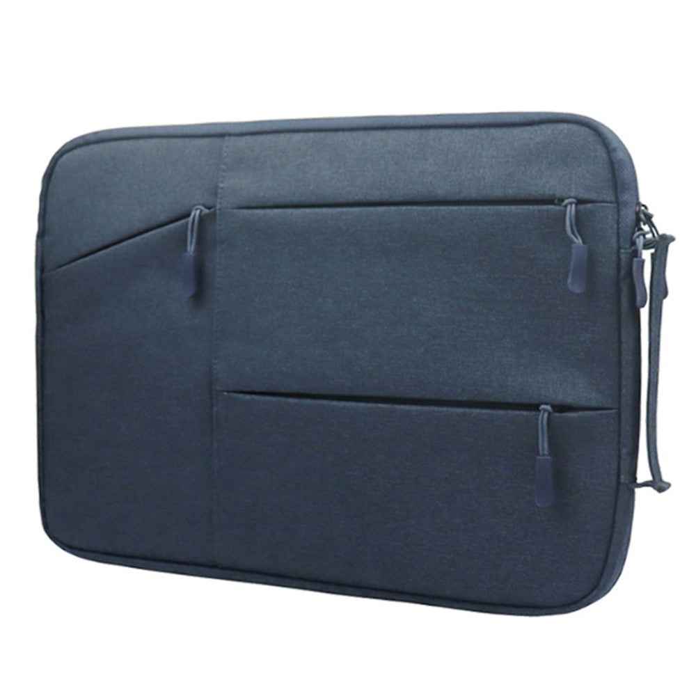 QY-C009 Anti-Drop Carry Case with 3 Outer Pouch/Handle Wear-Resistant Sleeve Bag for 11.6-inch Laptops Portable Storage Bag - Navy Blue