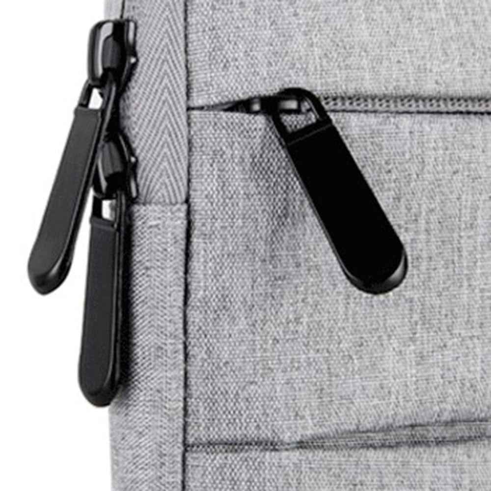 QY-C015 14'' Laptop Protection Case Soft Lining Anti-scratch Notebook Computer Sleeve Bag with Hiding Handle Strap - Black