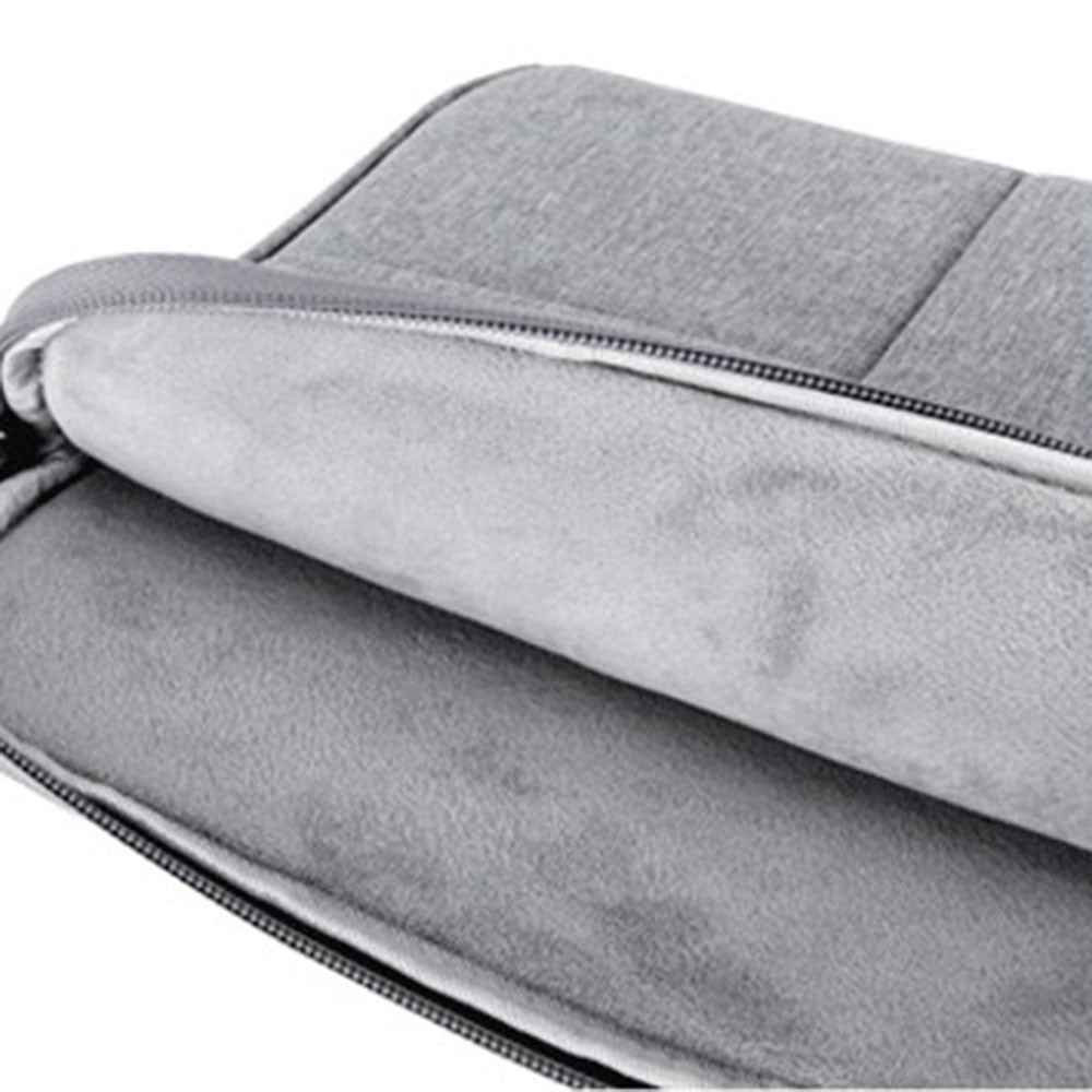QY-C015 14'' Laptop Protection Case Soft Lining Anti-scratch Notebook Computer Sleeve Bag with Hiding Handle Strap - Navy Blue