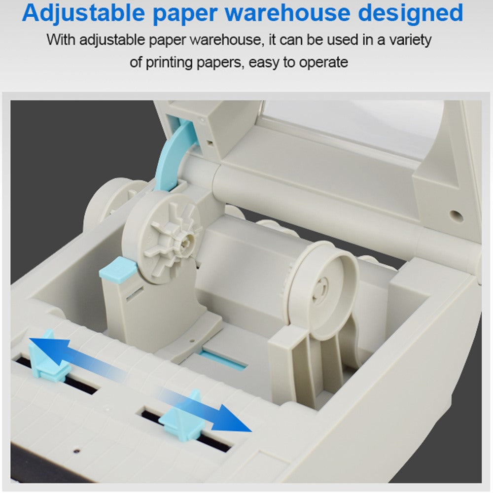 ZJ-9210-110mm-Thermal-Label-Printer-Shipping-Labels-USB-Printer-for-E-Commerce-Platforms-White-/-US-Plug